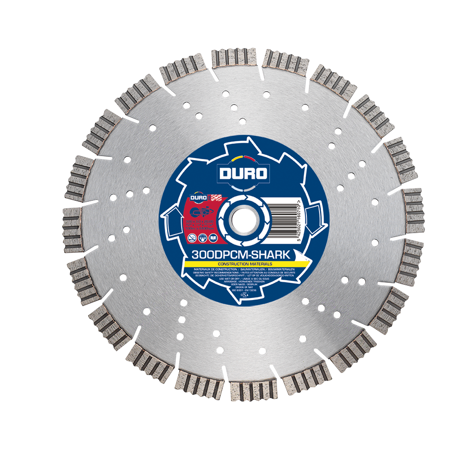 DURO - DPCM Shark Disque Diamanté 230-350mm Matériaux