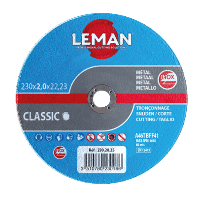 LEMAN -DAT.00125 -Disque à Tronçonner -Inox