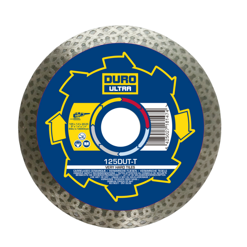 DURO - DUT T Disque Diamanté 115 et 125mm Céramiques