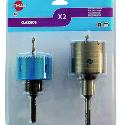 LEMAN -TRE.23864 -Lot de 2 SDS+ -Ø 68 -Spécial Boîtier Électrique