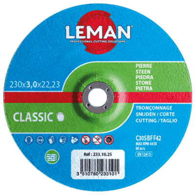 LEMAN -DAT.12310 -Disque à Tronçonner -Matériaux, Pierre